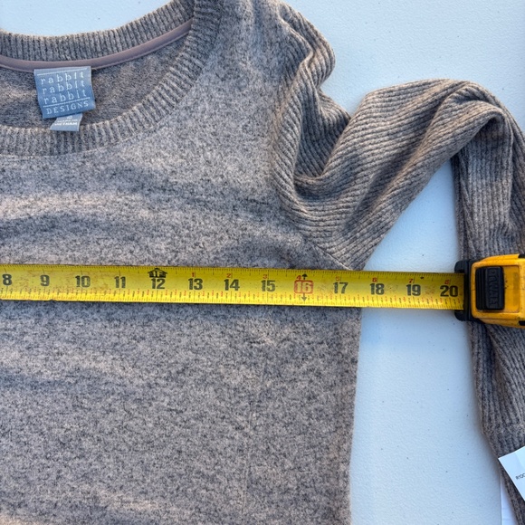 Rabbit Rabbit Rabbit Rib Knit Long  Sleeve Women’s Dress Size 10 NWT TAUPE - Picture 4 of 7